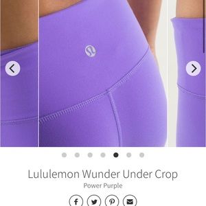 Lululemon wonder under crop leggings